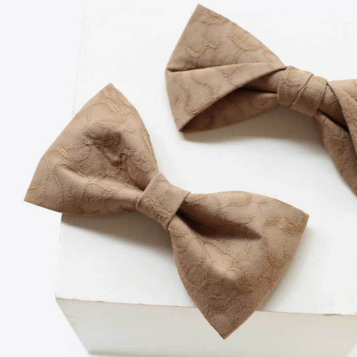 Men's Khaki Vine Grain Bow Tie