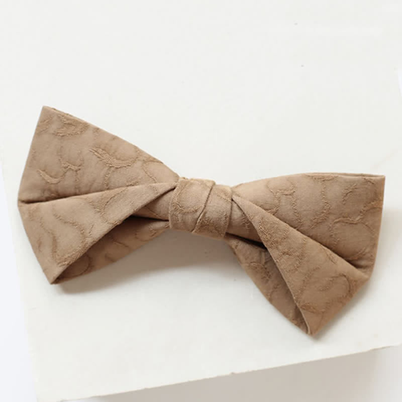 Men's Khaki Vine Grain Bow Tie