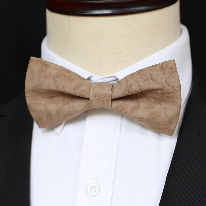 Men's Khaki Vine Grain Bow Tie