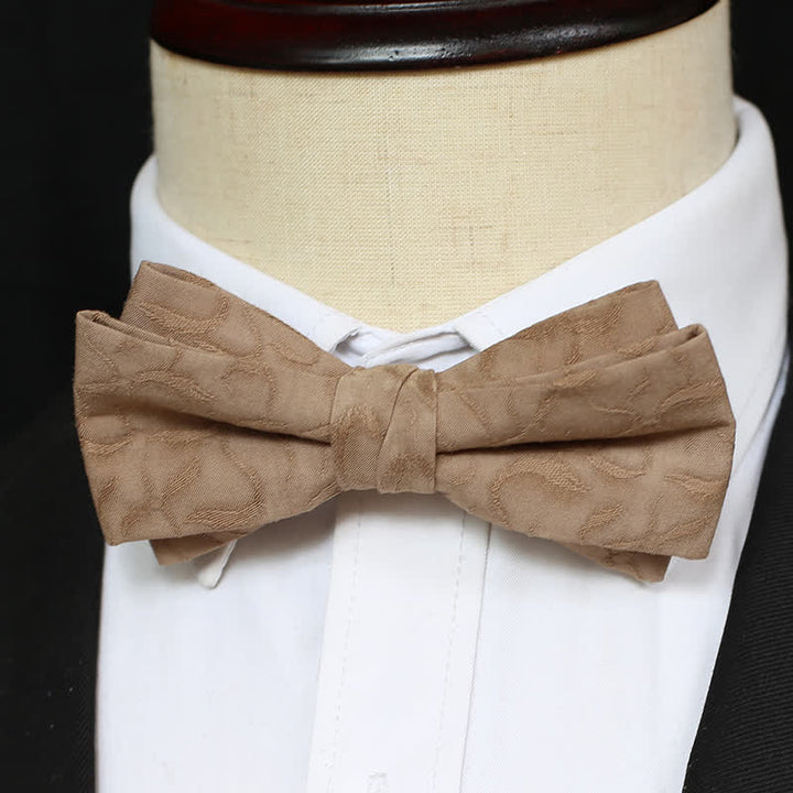 Men's Khaki Vine Grain Bow Tie