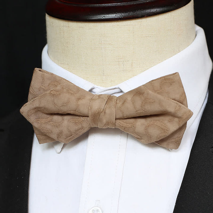 Men's Khaki Vine Grain Bow Tie