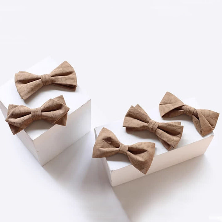 Men's Khaki Vine Grain Bow Tie