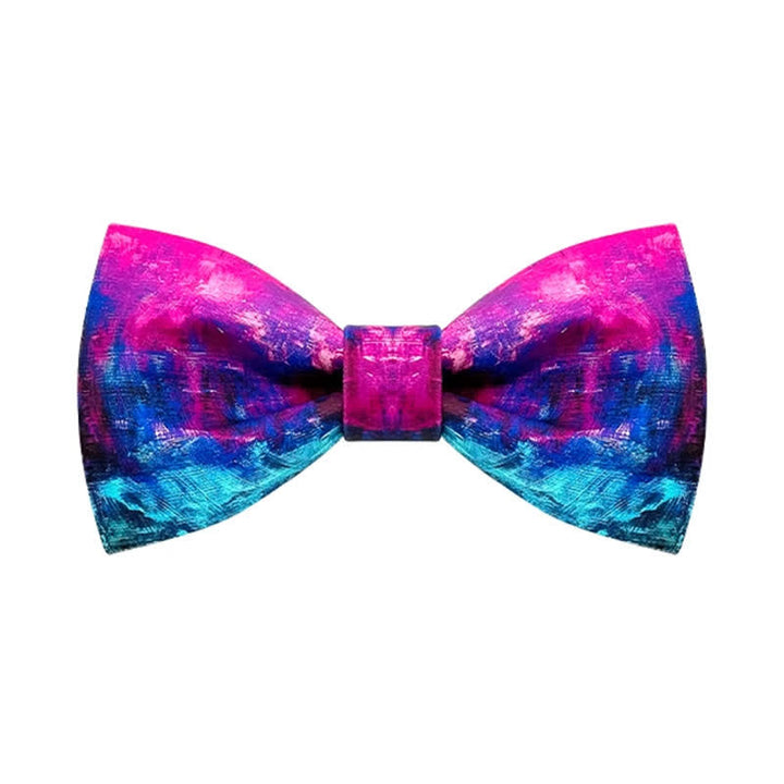 Men's Fantastic Purple & Blue Oil Painting Bow Tie