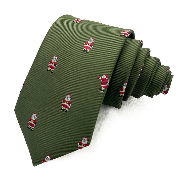 Men's Fun Christmas Theme Santa Claus Motifs Necktie - Style #3 - image 2