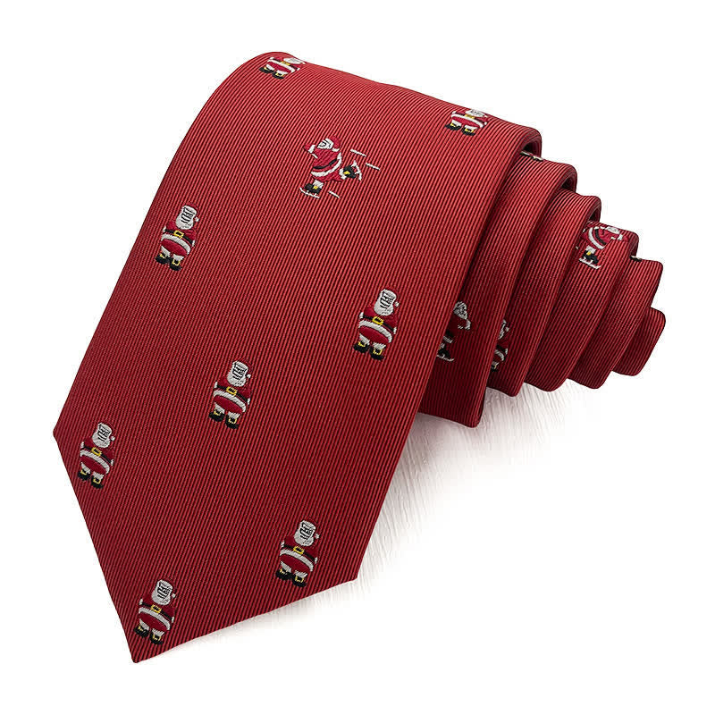 Men's Fun Christmas Theme Santa Claus Motifs Necktie - Style #8 - image 7