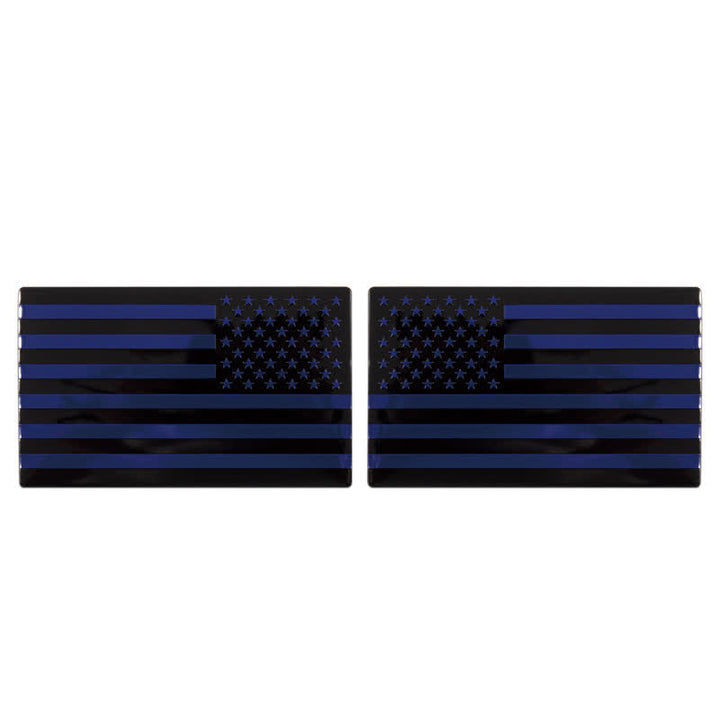 2Pcs American Flag Metal Sticker Car Badge