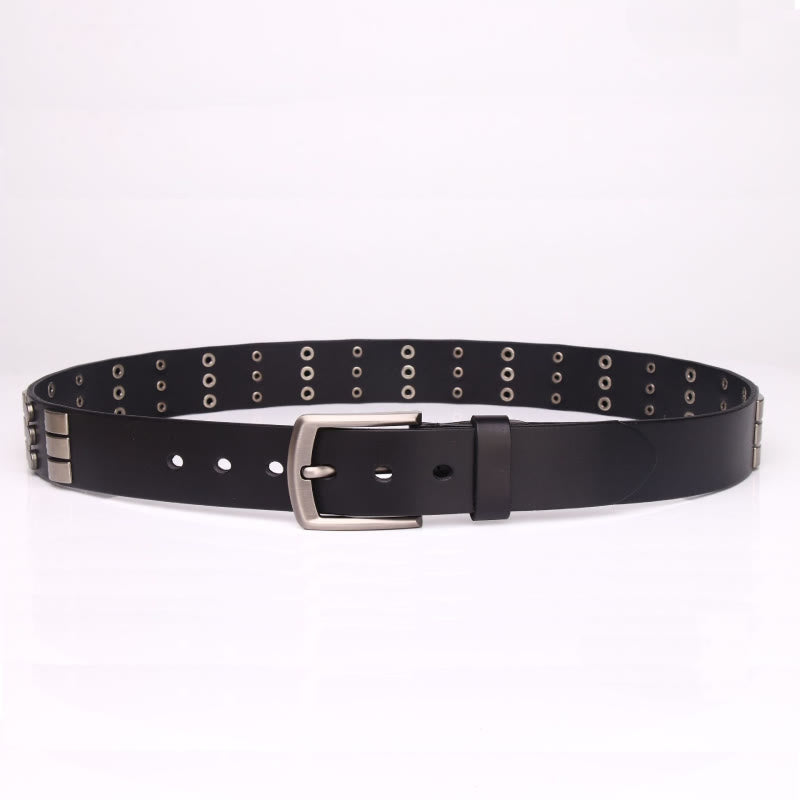 Genuine Leather Waistband For Men Punk Rivet Belt