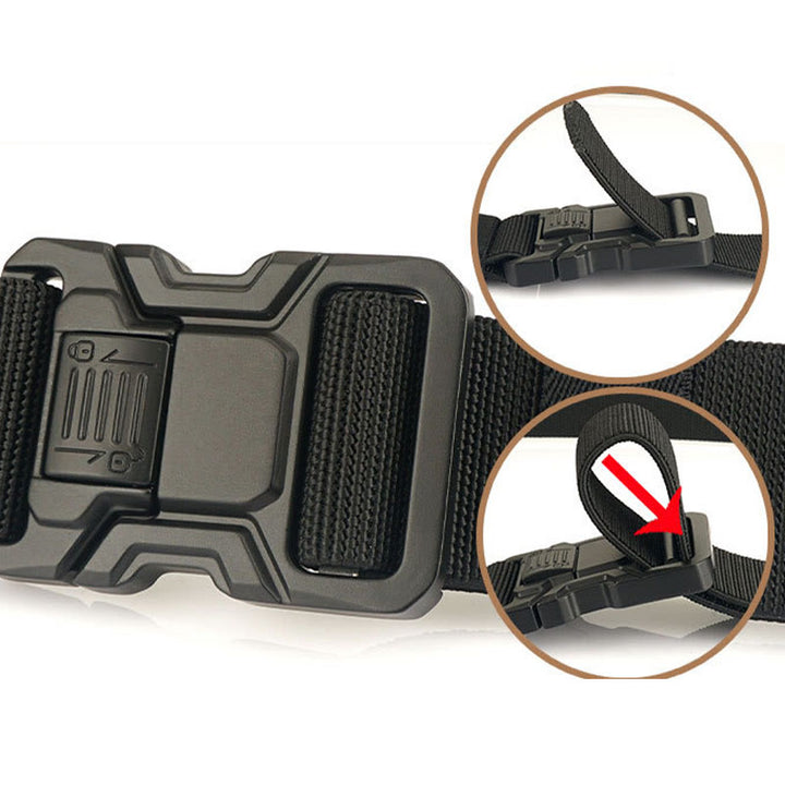 Men's Tactical Belt Elastic Quick Release Nylon Belt