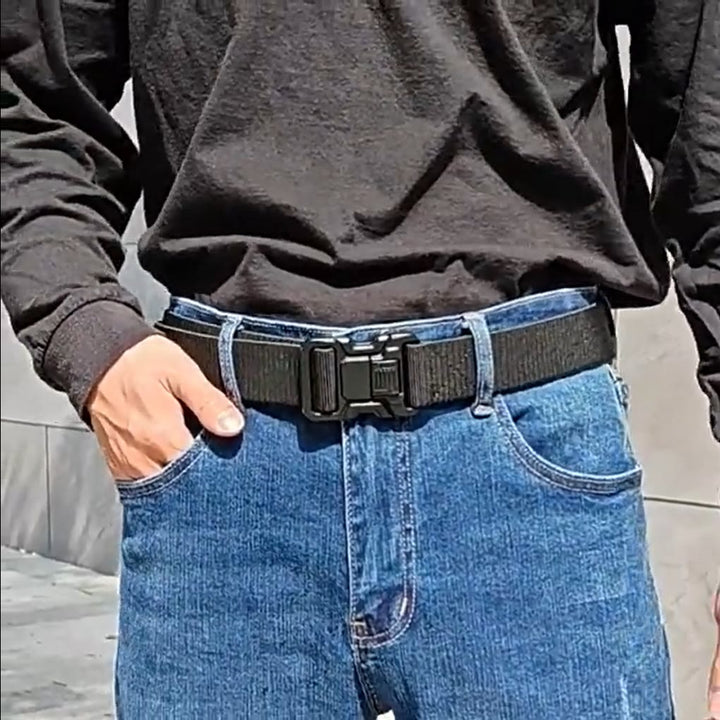 Men's Tactical Belt Elastic Quick Release Nylon Belt