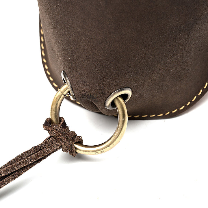 Genuine Crazy Horse Leather Cow Head Belt Bag