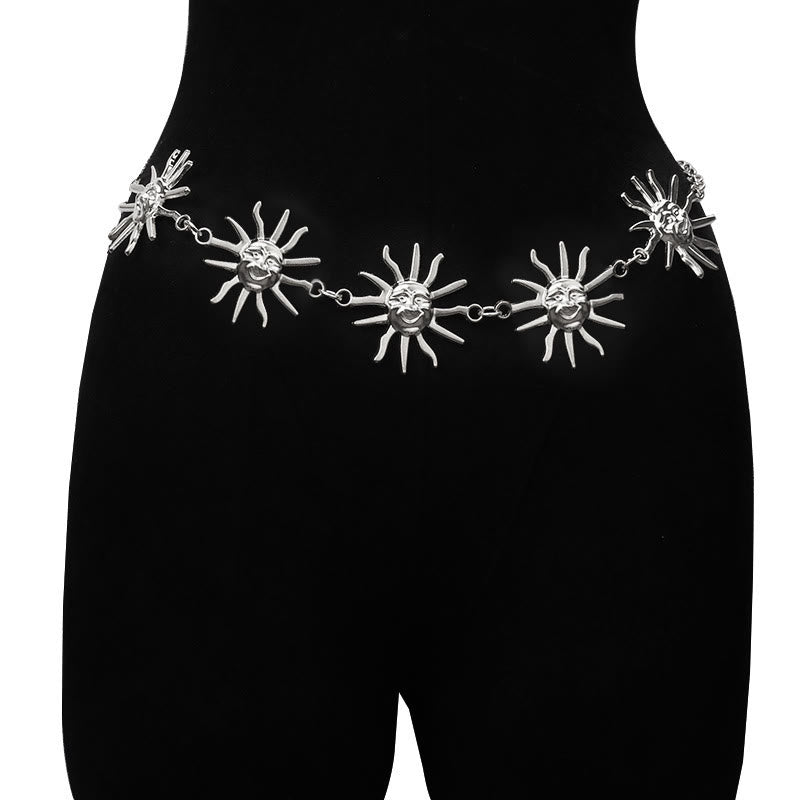 Women's Moon And Star Chain Belt Metal Waist Chain