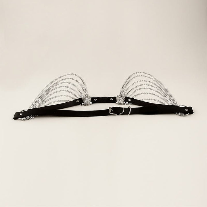 Punk Chain Belt Seven Layers Chain Leather Belt