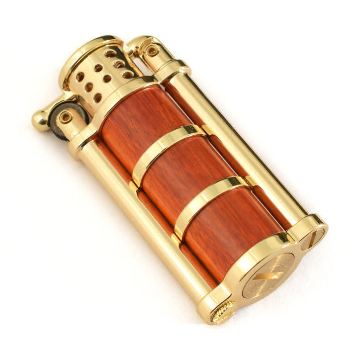 Antique Style Wooden Shell Refillable Kerosene Lighter