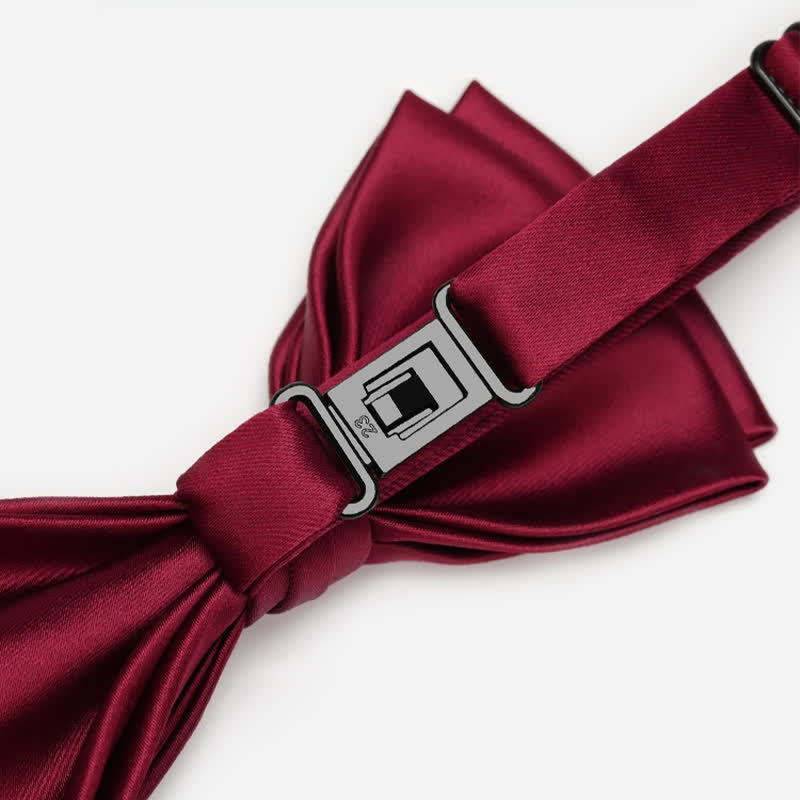 Men's Luxurious Sparkling Rhinestone Metal Chain Bow Tie