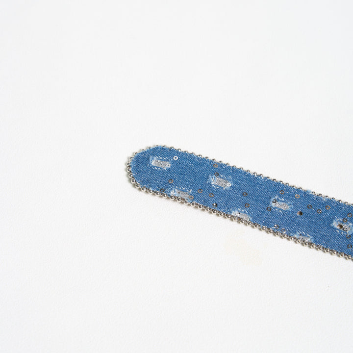 Women's Denim Butterfly Buckle Leather Belt