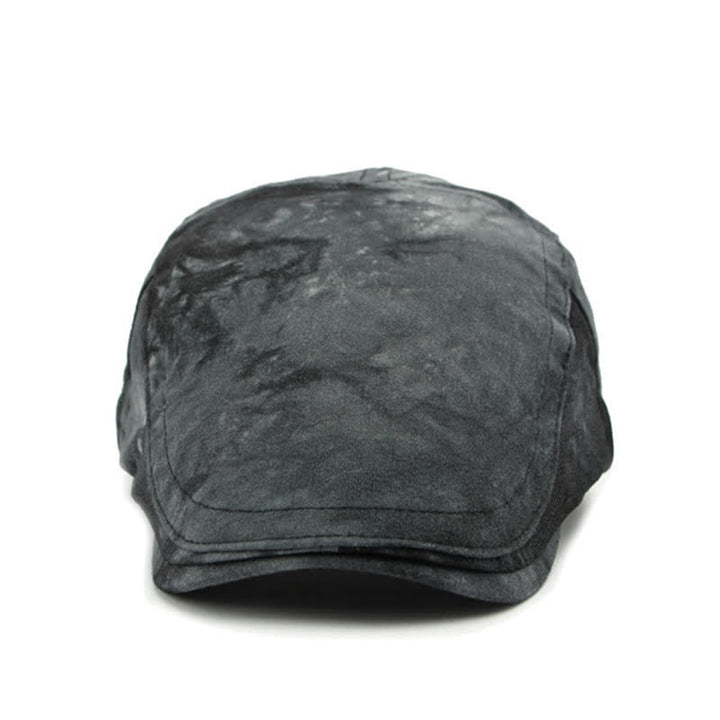 Vintage Style Tie-dyed Cotton Newsboy Beret Hat