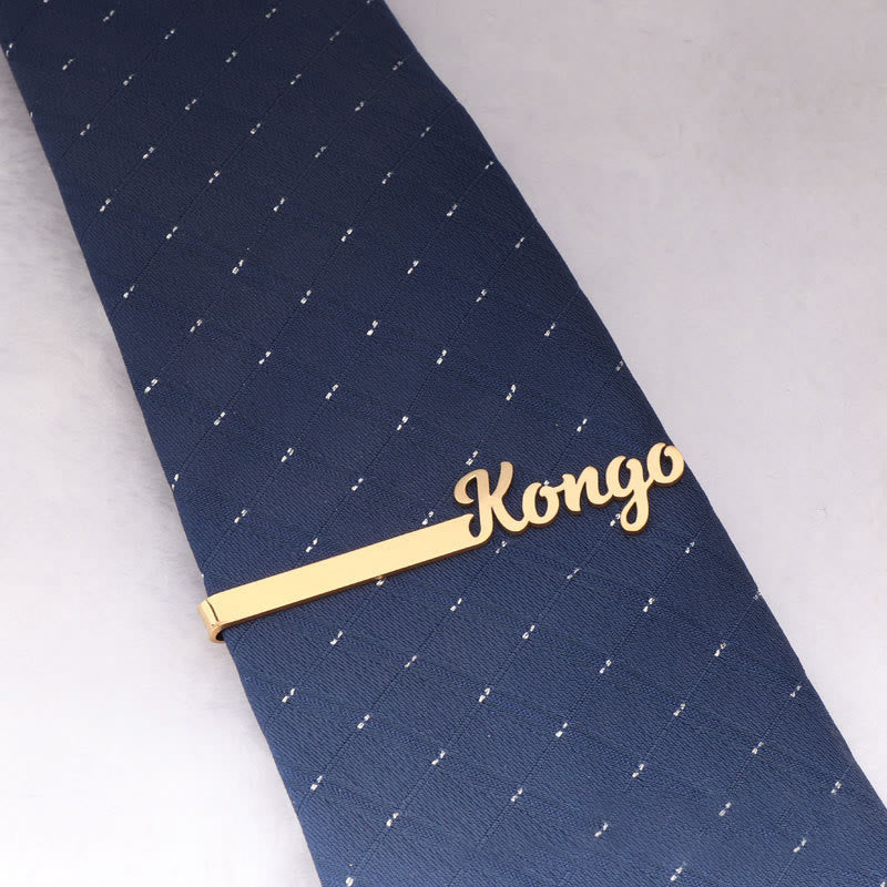 Custom Your Name Wedding Tie Bar For Suit