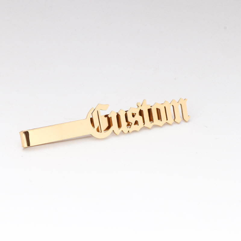 Custom Your Name Wedding Tie Bar For Suit
