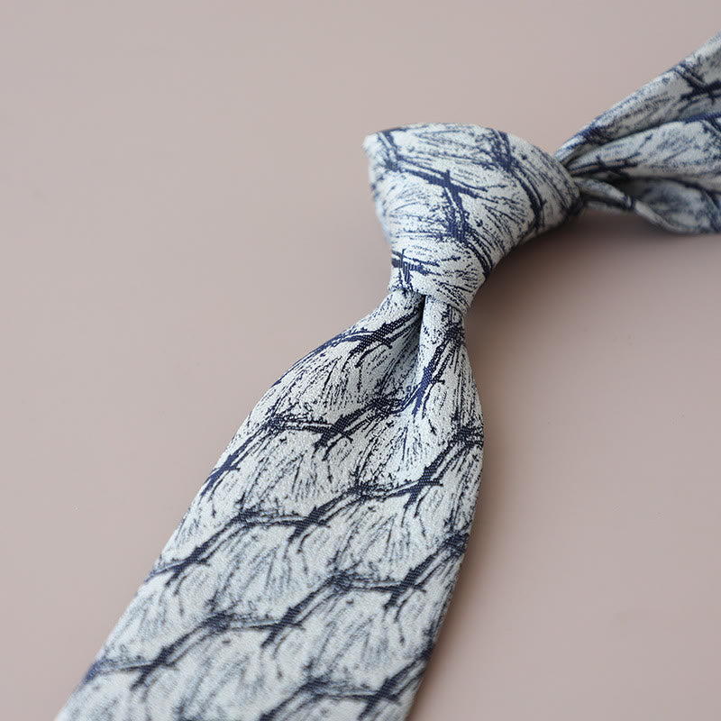 Men's Forest Branches Floral Pattern Necktie