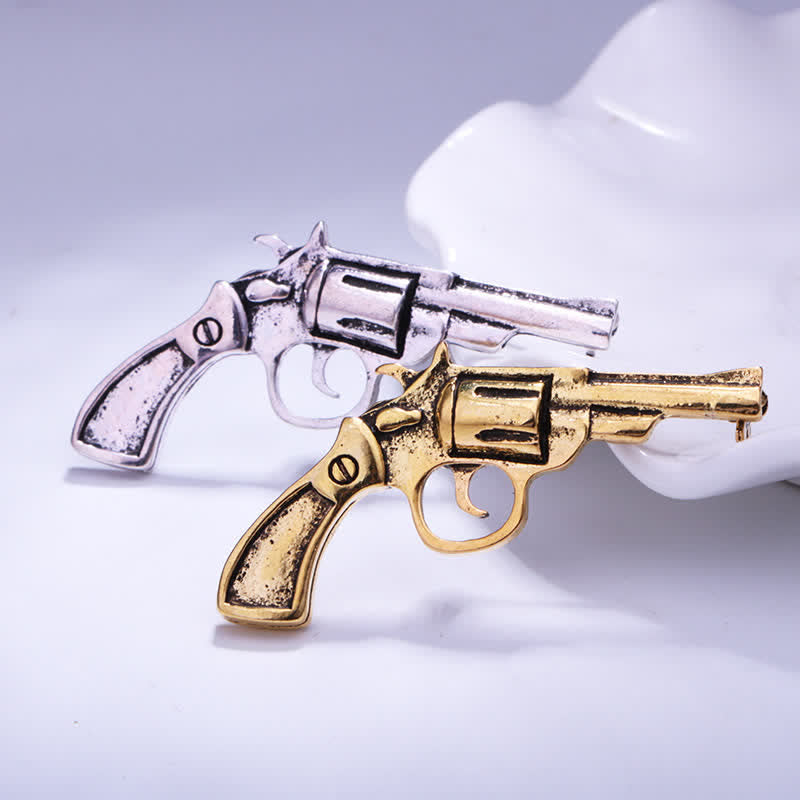 Men's Mini Vintage Domineering Pistol-Shape Brooch
