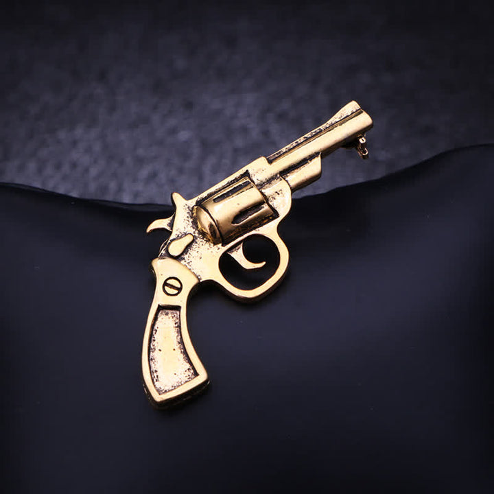 Men's Mini Vintage Domineering Pistol-Shape Brooch