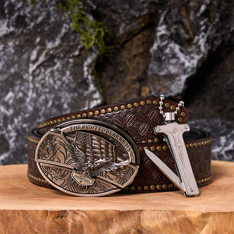 Poker Ace DIY Hidden Knife Belt Buckle Black Ice Lighter Bundle Set