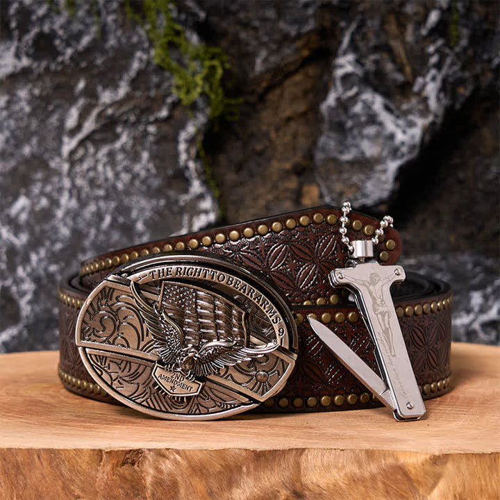 Poker Ace DIY Hidden Knife Belt Buckle Black Ice Lighter Bundle Set