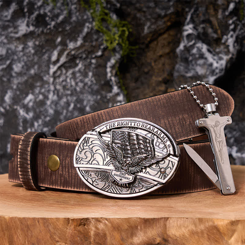 Poker Ace DIY Hidden Knife Belt Buckle Black Ice Lighter Bundle Set