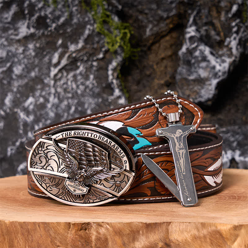 Poker Ace DIY Hidden Knife Belt Buckle Black Ice Lighter Bundle Set