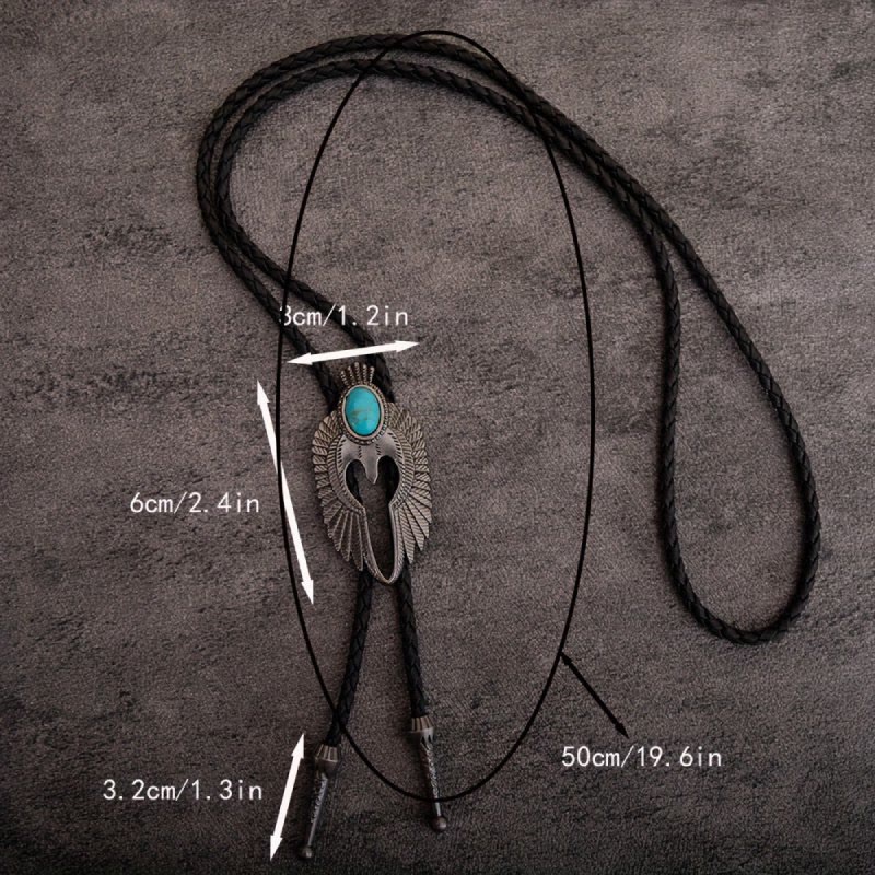 Vintage Turquoise Angel's Wings Bolo Tie