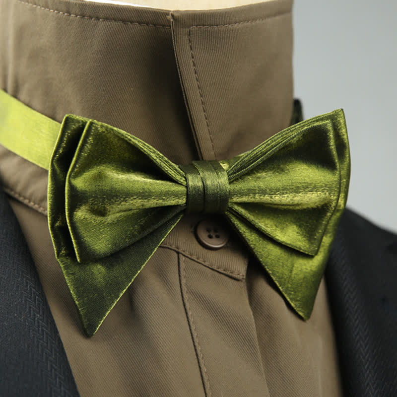 Men's Irregular Double Layer Oversized Pointed Bow Tie