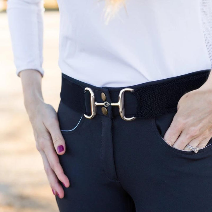 Snaffle Bit Belt Horseshoe Buckle Equestrian Elastic Belt