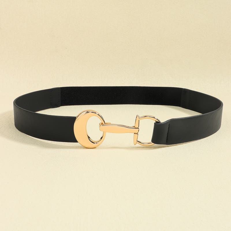 Women's Horseshoe Buckle Belt Simple Leather Belt