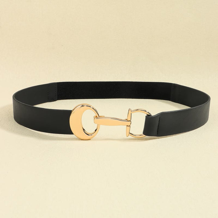 Women's Horseshoe Buckle Belt Simple Leather Belt