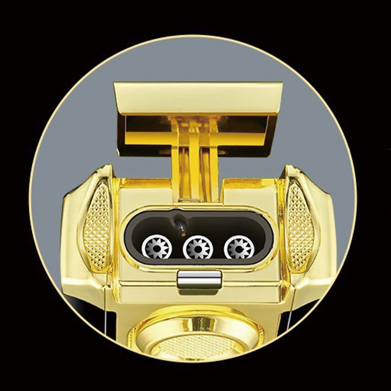 3 In 1 Triple Burner Lighter With Built-In Cigar Cutter