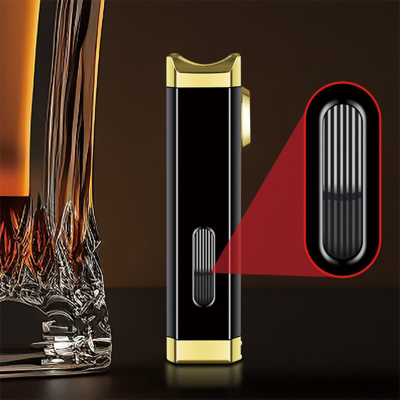 3 In 1 Triple Burner Lighter With Built-In Cigar Cutter