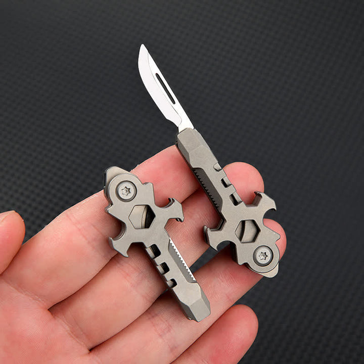 Cross Multi-functional Titanium Mini Folding Knife Keychain