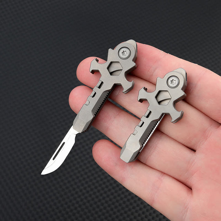 Cross Multi-functional Titanium Mini Folding Knife Keychain