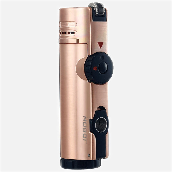 Quad Flame Lighter With Cigar Puncher Four Burner Lighter
