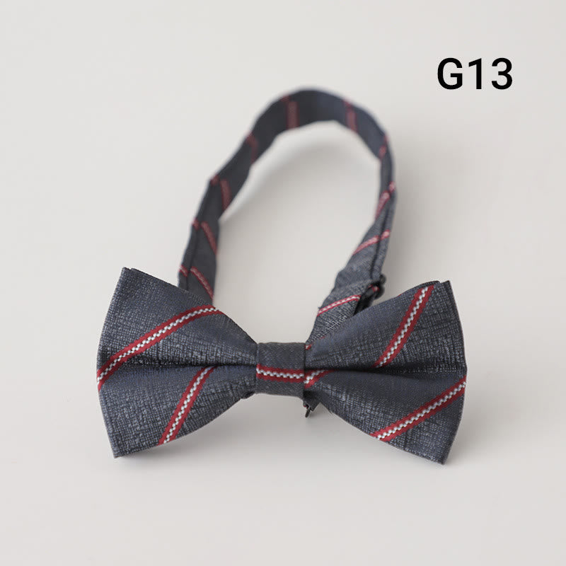 Retro Floral Printed Pre-tied Adjustable Strap Bow Tie