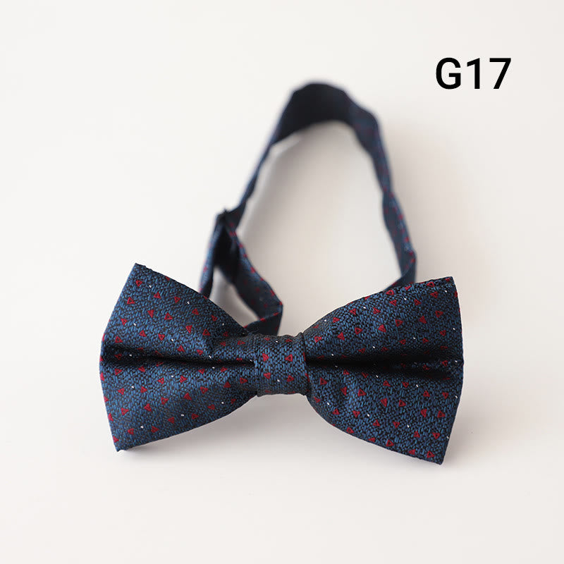 Retro Floral Printed Pre-tied Adjustable Strap Bow Tie