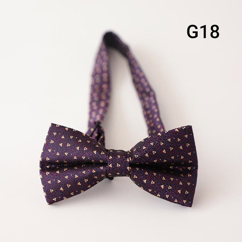 Retro Floral Printed Pre-tied Adjustable Strap Bow Tie