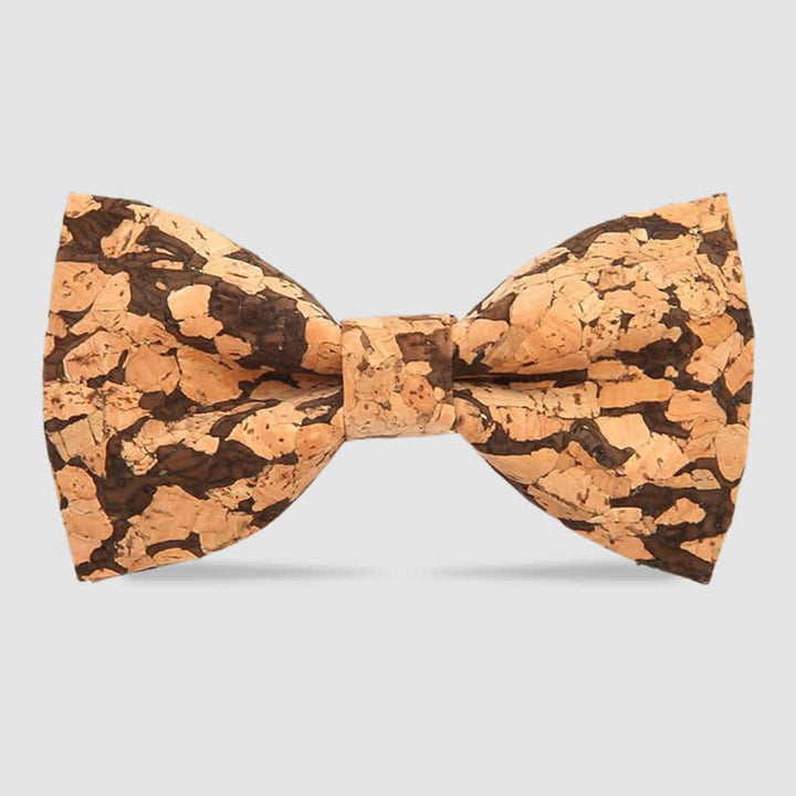 Men's Creative Plain Cork Wooden Bow Tie