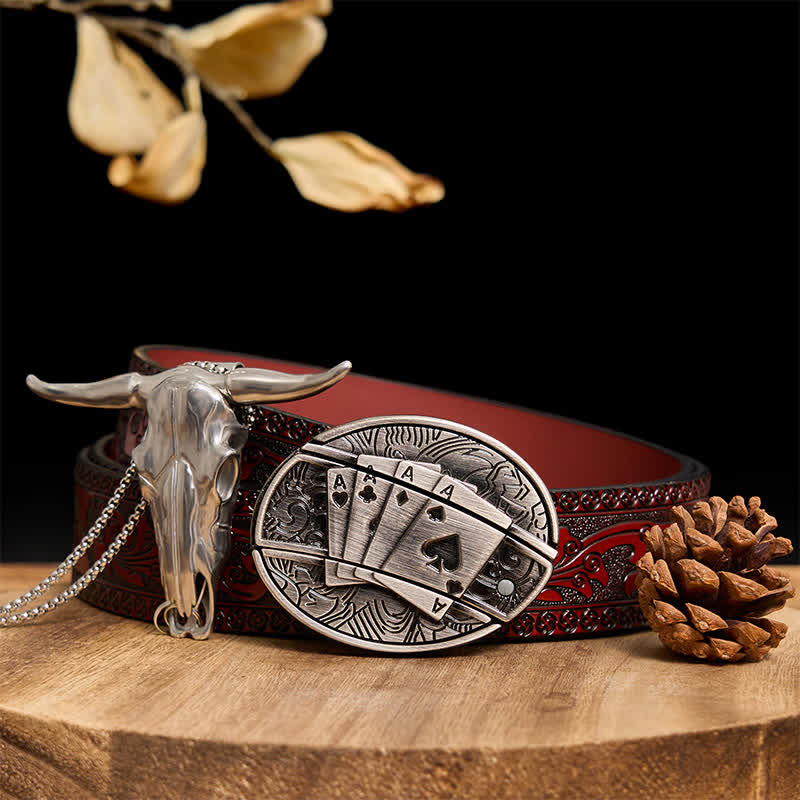 Western Gadget DIY Hidden Knife Buckle Longhorn Bull Pendant Bundle Set