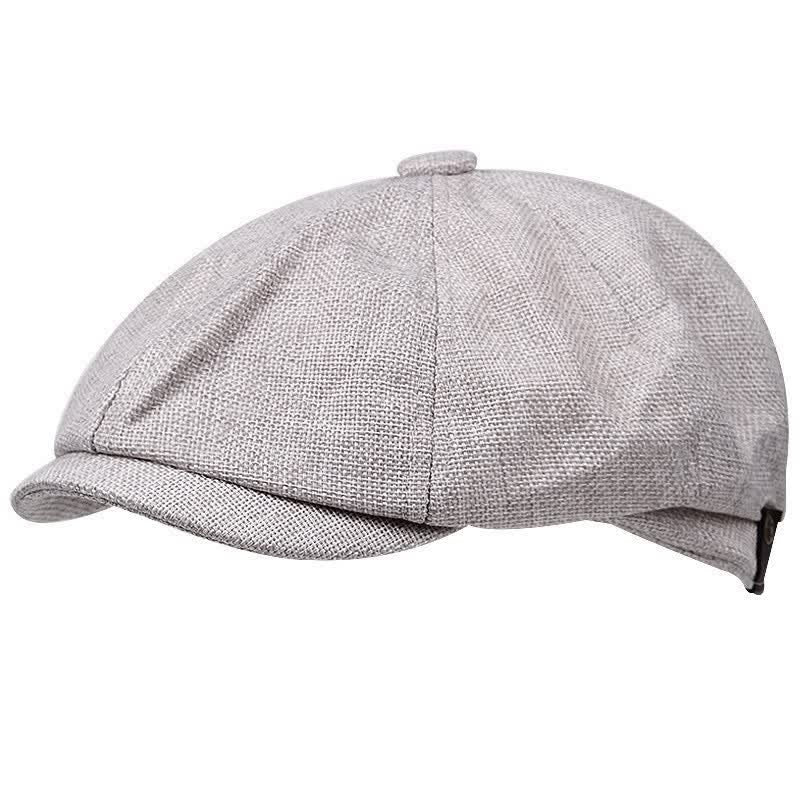 Leisure British Newsboy Octagonal Beret Cap - White - M (22"-22 7/8") - image 4