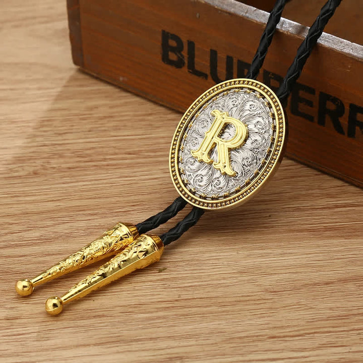 Western Cowboy Shirt Accessory Alphabet A To Z Bolo Tie - R - image 21