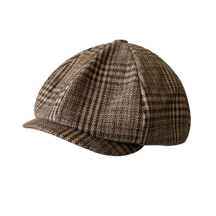 Ivy Gentlemen Plaid Octagonal Beret Cap