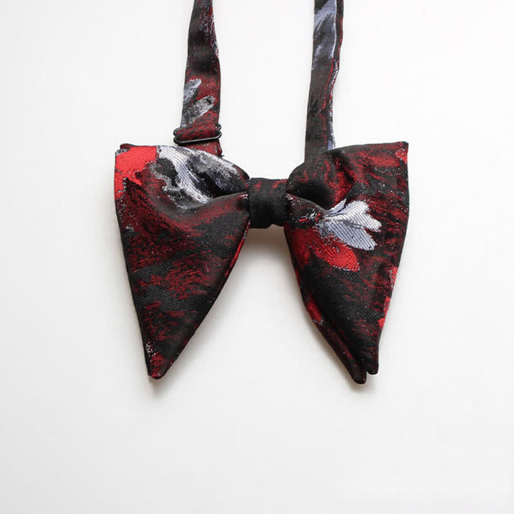 Men's Abstract Floral Oversized Pointed Bow Tie