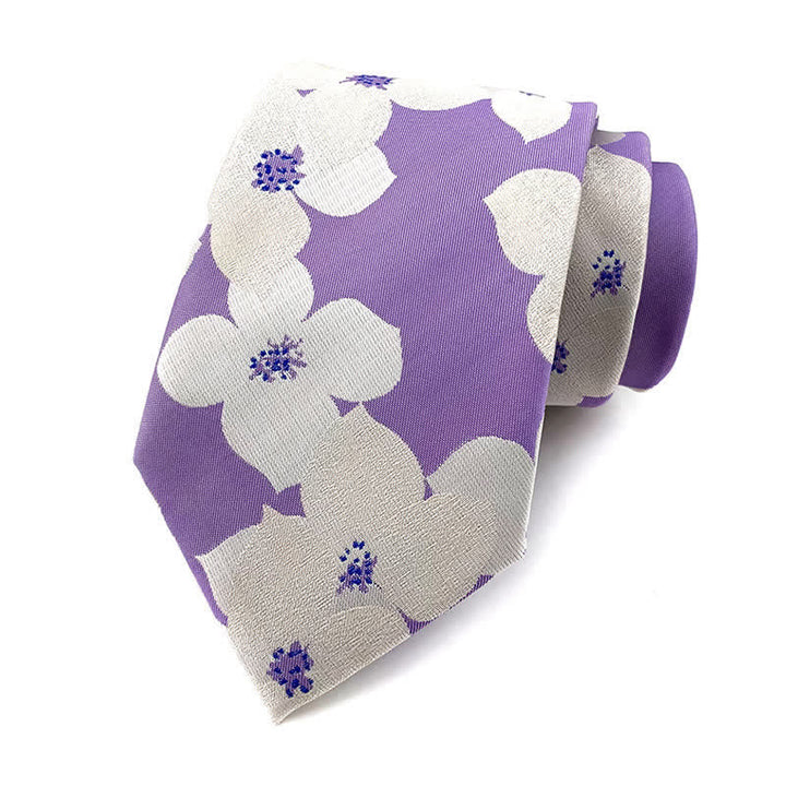 Men's Elegant Large Blossom Floral Necktie