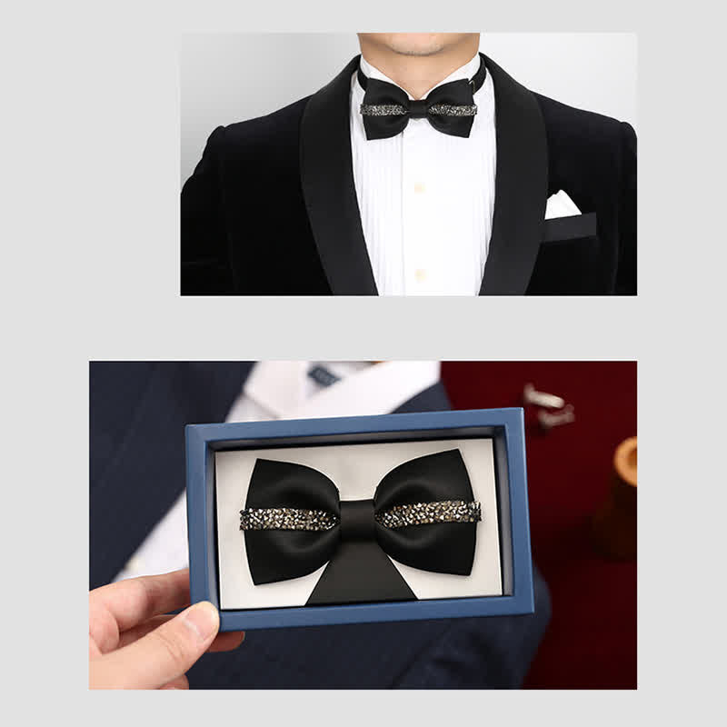 Men's Shining Chain Groom Bow Tie